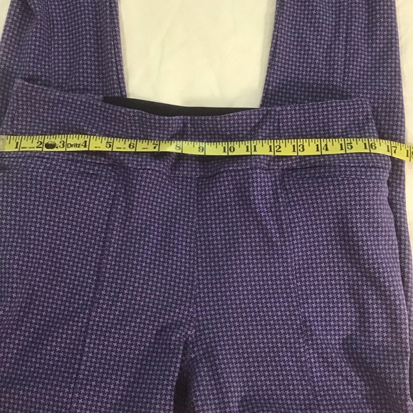 Betabrand Power Down Skinny Pants Purple Blue Houndstooth, Size XL Tall - Picture 10 of 12